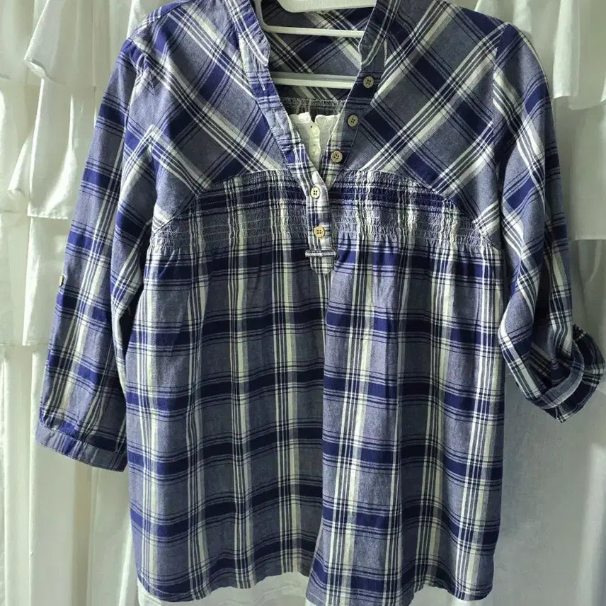 [BUNJANG] Vintage Check Layered Shirt / 빈티지 체크 레이어드 셔츠