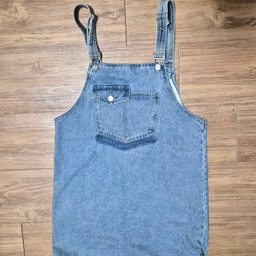 [BUNJANG] Denim Overalls Skirt / 청멜빵 원피스 멜빵 치마