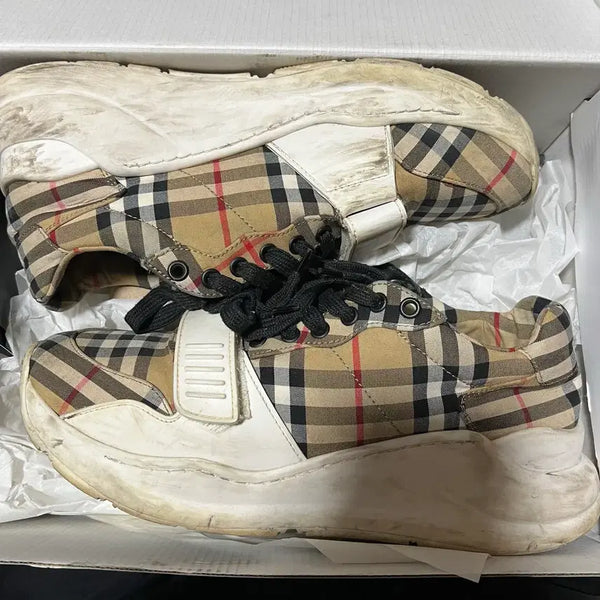 [BUNJANG] Burberry Check Pattern Sneakers / 버버리 체크 스니커즈