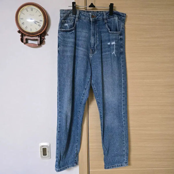 [BUNJANG] ZARA Relaxed Fit Damage Wash Denim Jeans / 자라(ZARA) 릴랙스 핏 데미지 워싱 데님 청바지