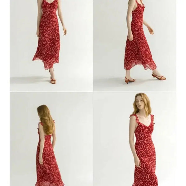 [BUNJANG] Sinsden Scarlet Frill Long Dress Size S / 신스덴 스칼렛 프릴 롱원피스 S사이즈