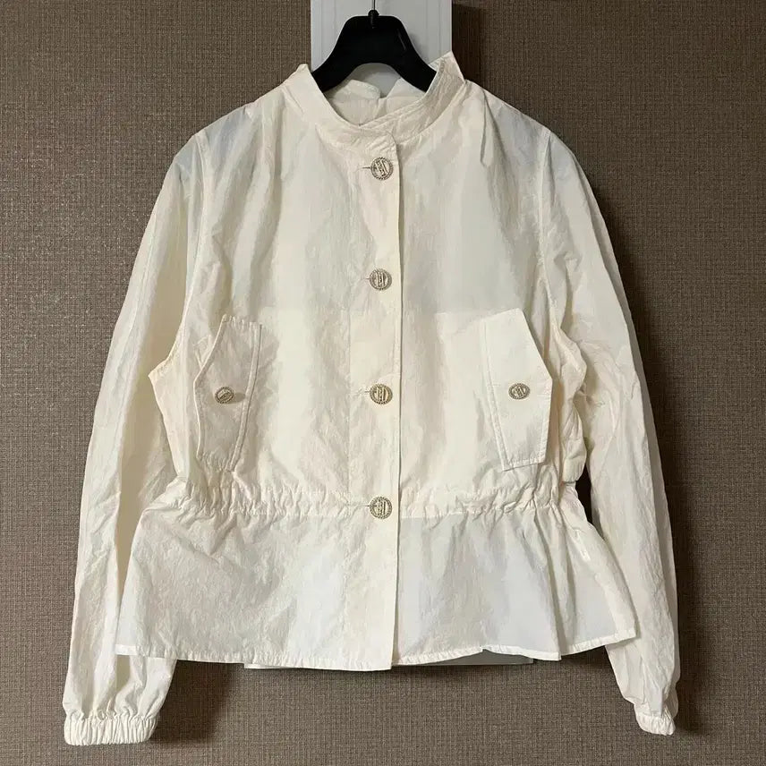 [BUNJANG] Jepyeong ID Basic String Jumper Windbreaker Jacket - Ivory / 제평 아이디 i-d 바스락 스트링 점퍼 백플립 바람막이 자켓 아이보리