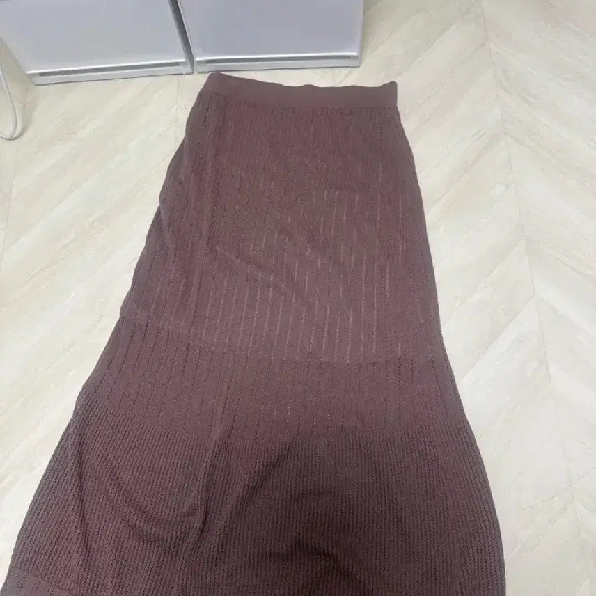 [BUNJANG] Brown Knit Long Skirt / 롱스커트니트브라운