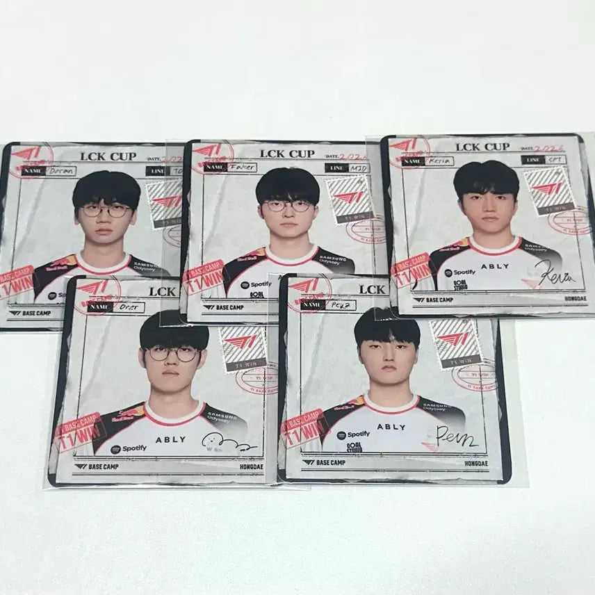 [BUNJANG] T1 Faker Player Photocard Bundle / T1 티원 베이스캠프 코스터 일괄-도란 오너 페이커 페이즈 케리아