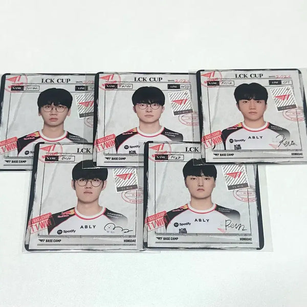 [BUNJANG] T1 Faker Player Photocard Bundle / T1 티원 베이스캠프 코스터 일괄-도란 오너 페이커 페이즈 케리아