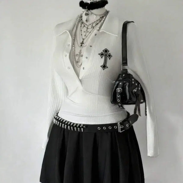 [BUNJANG] Gothic Cross Y2K Gyaru Punk Sleeves / 쉬인 고딕 십자가 y2k 갸루 펑크 슬리브