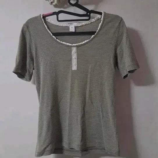 [BUNJANG] Mori Striped Short Sleeve T-shirt / 모리 반팔