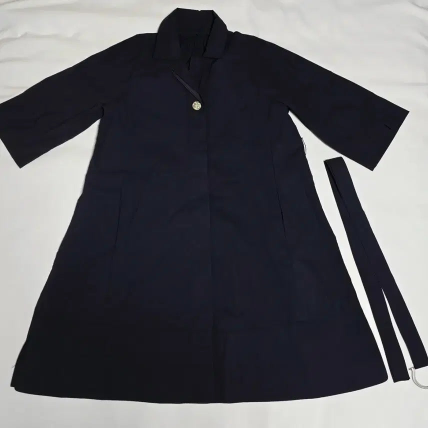 [BUNJANG] ZOOC Navy 5-Sleeve Dress / ZOOC 주크 네이비 5부소매 원피스