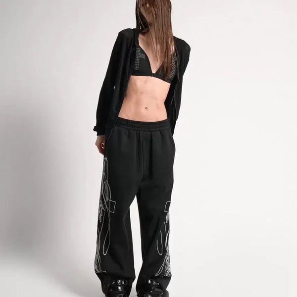 [BUNJANG] noEmosen Cross Lettering Training Pants / noEmosen 십자가 레터링 트레이닝 팬츠