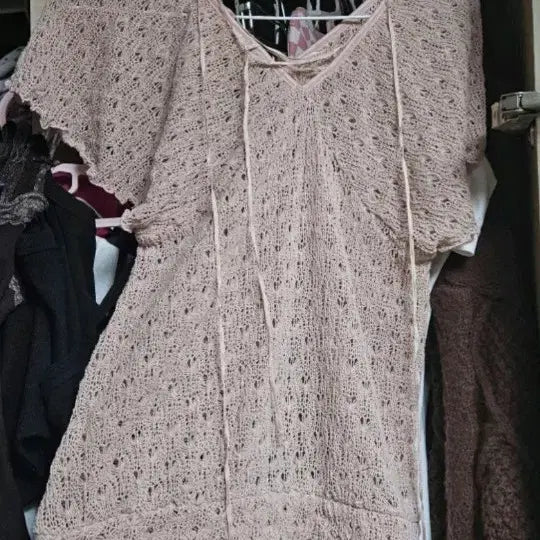 [BUNJANG] Crochet Short Sleeve Top / 반팔 크로쉐
