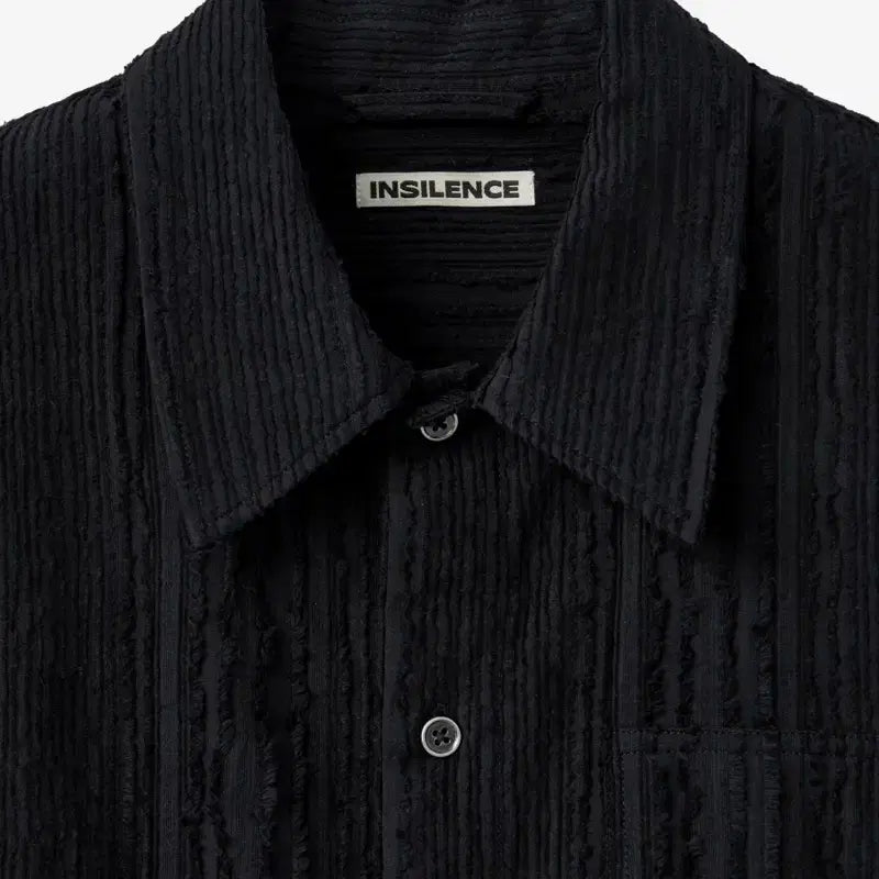 [BUNJANG] In Silence Textured Wane Shirt Black L / 인사일런스 / 텍스쳐드 웨인 셔츠 블랙 / L