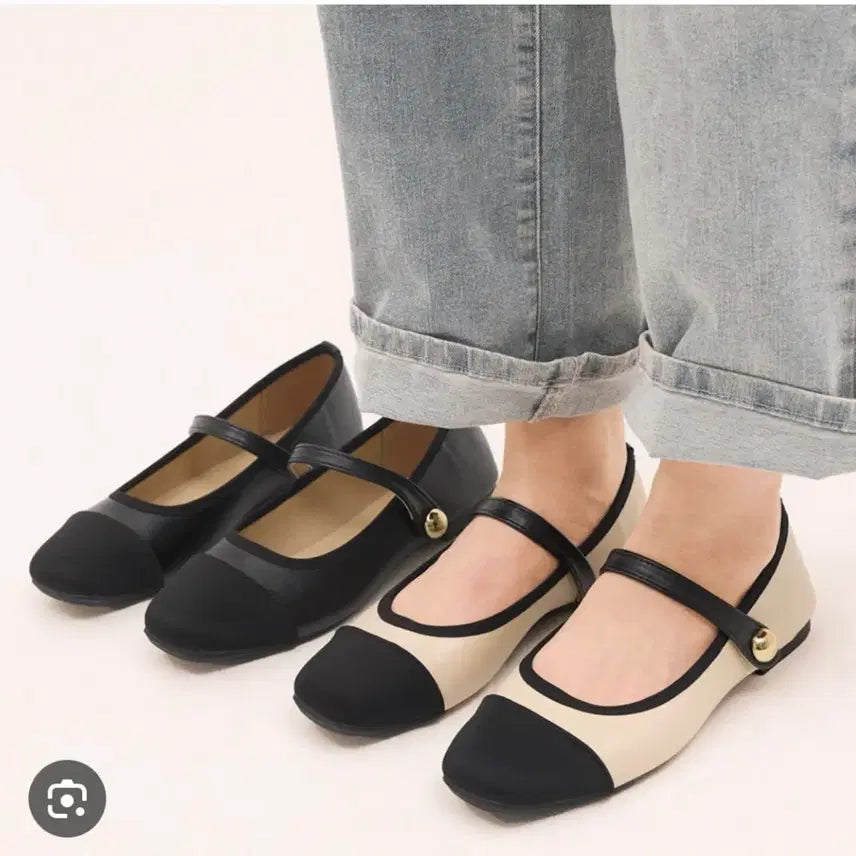 [BUNJANG] Mary Jane Style Flat Shoes Beige / 메리제인 st 플랫 슈즈 베이지 단화 구두 240