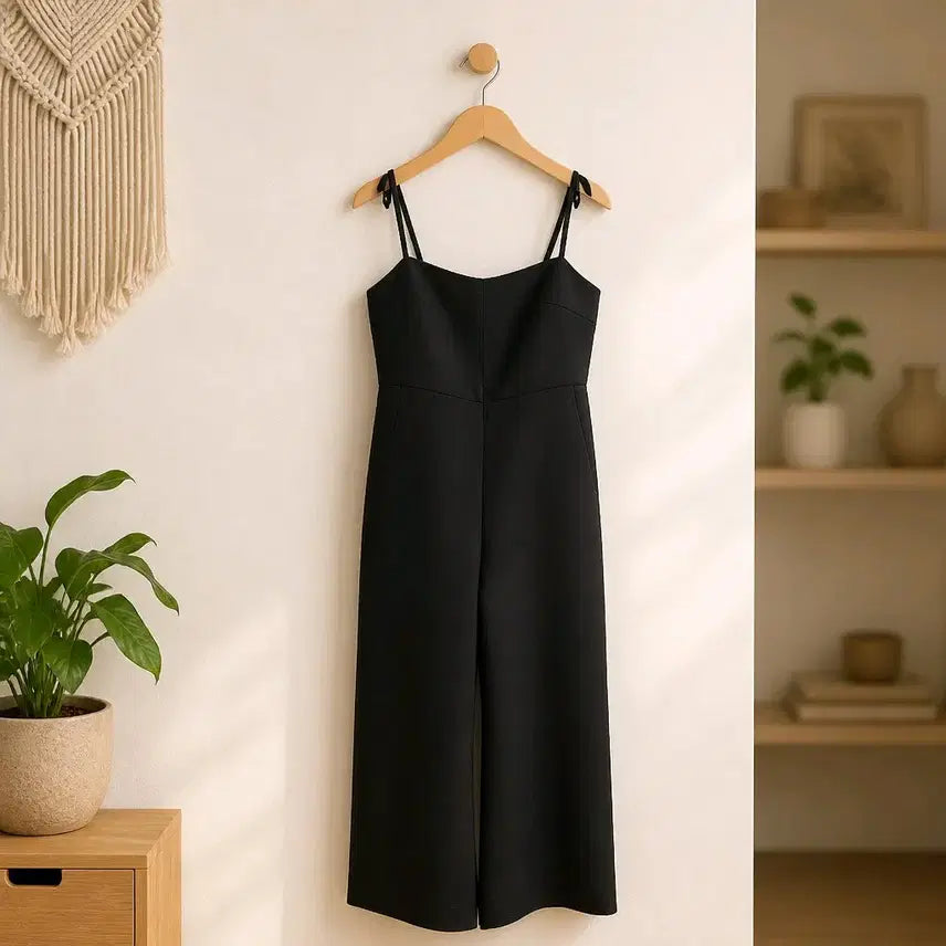 [BUNJANG] ANDYOU Black Slim Camisole Wide Jumpsuit Size 2 / ANDYOU 앤유 블랙 슬림 캐미 와이드 점프수트 2사이즈