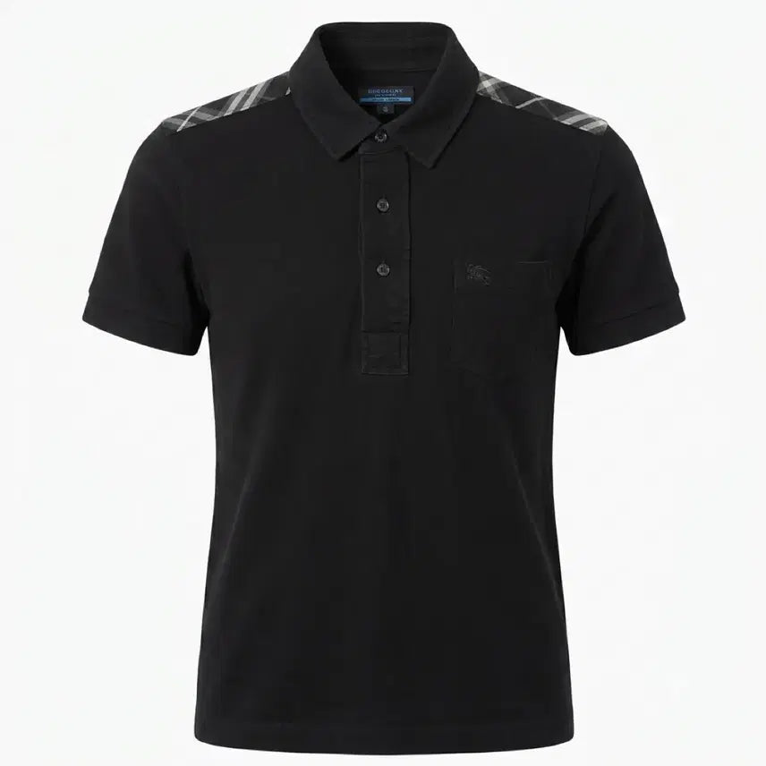 [BUNJANG] Burberry Blue Label Black Polo T-Shirt - Size S / 버버리 블루라벨 블랙 폴로티 S