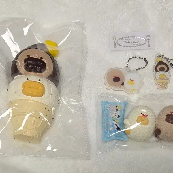 [BUNJANG] Teddy Bear Duck Squishy Bundle Set / [일괄반택포]테디베어 teddybear 오리 수제말랑이 말랑이