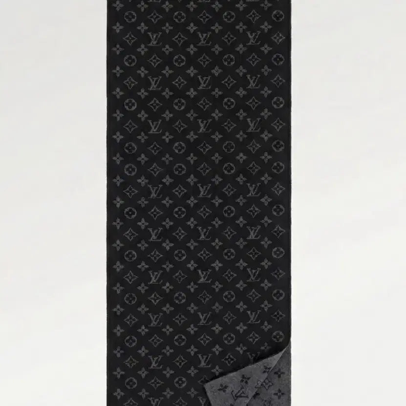 [BUNJANG] Louis Vuitton Monogram Scarf Black/Grey / 루이비통 모노그램 스카프 블랙/그레이