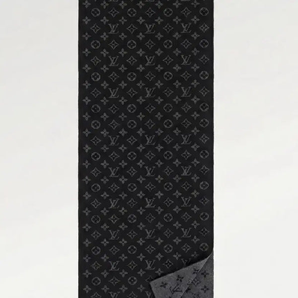 [BUNJANG] Louis Vuitton Monogram Scarf Black/Grey / 루이비통 모노그램 스카프 블랙/그레이