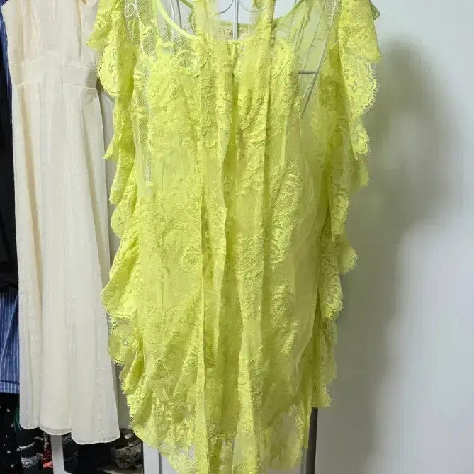 [BUNJANG] Jen's Pirate Booty Rayon See-through Lime Dress / jen's pirate booty 레이온 시스루 라임 원피스