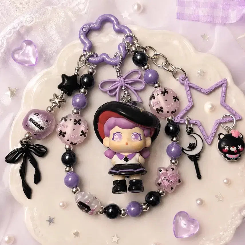 [BUNJANG] Handmade Beads Acrylic Keyring / 정품 피규어 핸드메이드 비즈 아크릴 키링
