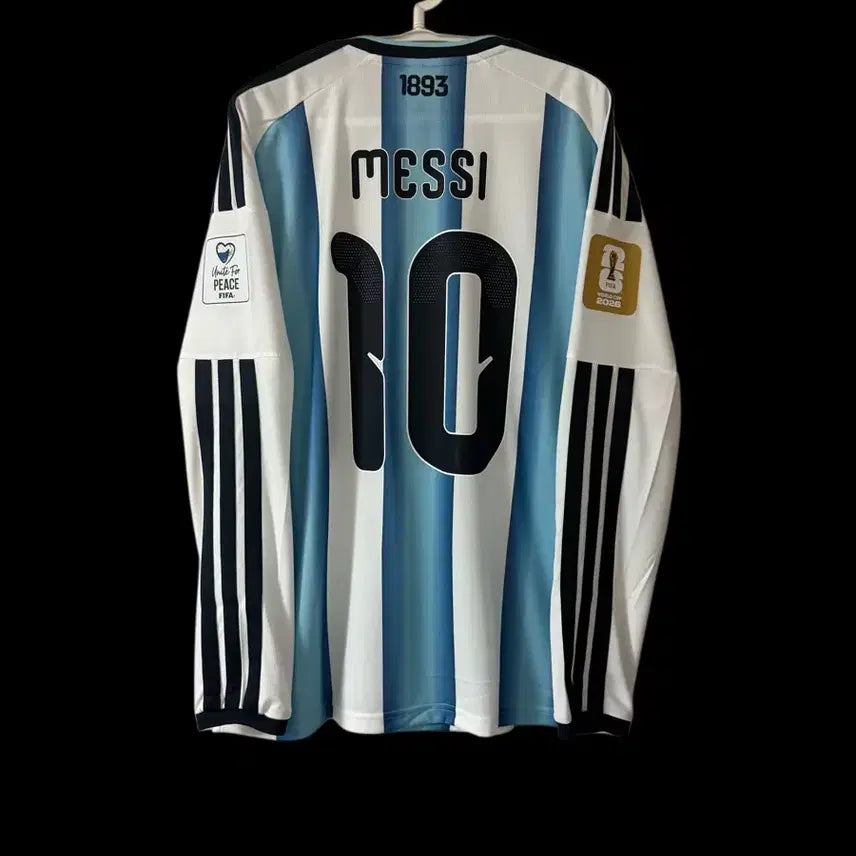 [BUNJANG] Argentina Home Long Sleeve Mesh Jersey (XL) / [국내XL] 26/28 아르헨티나 홈 긴팔 메시 유니폼