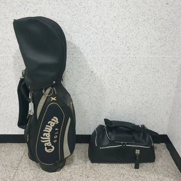 [BUNJANG] Callaway Golf Bag Set with Boston Bag (Black) / 캘러웨이 골프백 세트 (블랙)