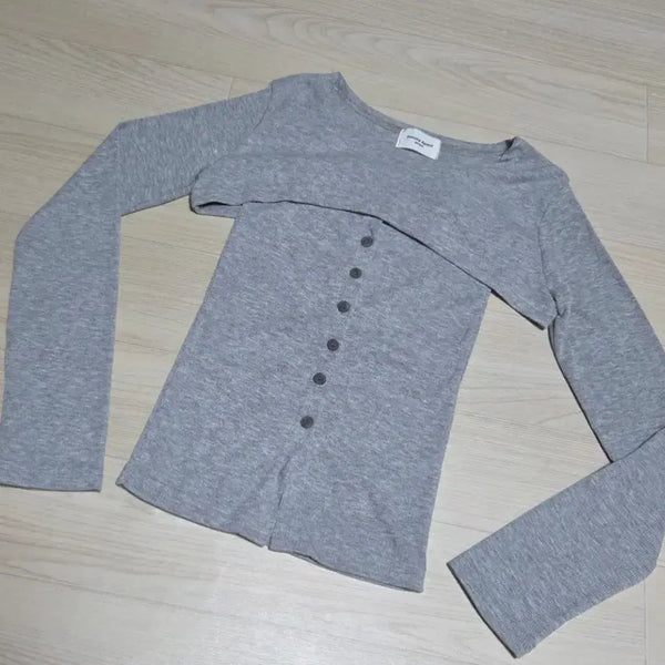 [BUNJANG] Gray Sleeveless Bolero Two-Piece Set / 그레이 나시 볼레로 투피스