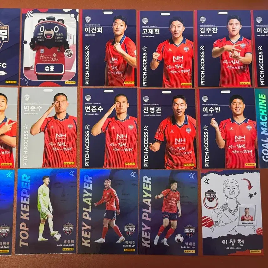 [BUNJANG] 2026 Panini Gimcheon Sangmu Football Cards Bundle Set / (2026 파니니) 김천 상무 카드 17장 일괄 판매