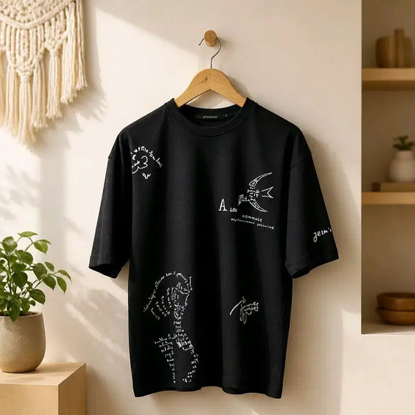 [BUNJANG] ZIOSONGZIO 2023 Graphic Printing Oversized T-Shirt / 지오송지오(ZIOSONGZIO) 2023 그래픽 프린팅 오버핏 티셔츠