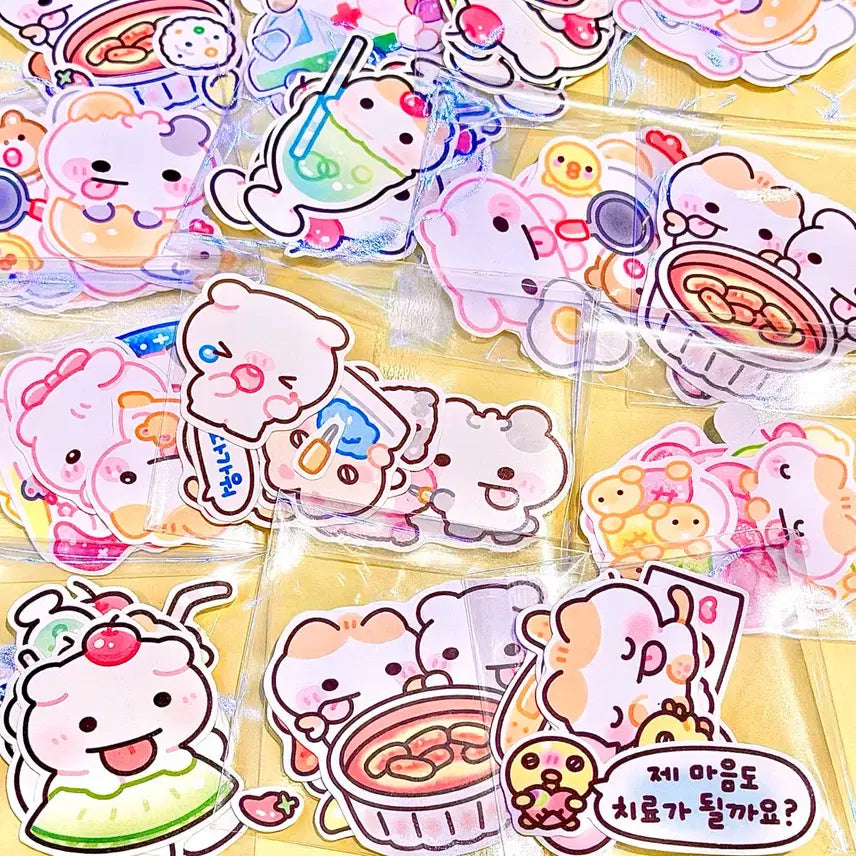 [BUNJANG] SweetTeez In-cut Sticker Set / <2+1 이벤트> [몽총님 스윗티즈 인컷] 캐릭터 인스 다꾸용 스티커