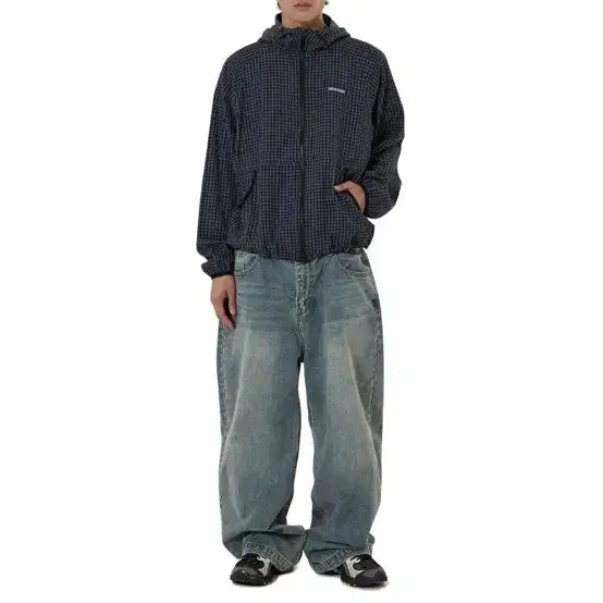 [BUNJANG] OWOW Wide Volume Pants Deep Blue / 오와이 와이드 볼륨 팬츠 딥블루