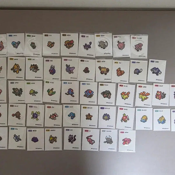 [BUNJANG] Pokemon Pixel Stickeroo 84 Types Bundle Set / 포켓몬 픽셀 띠부씰  84종