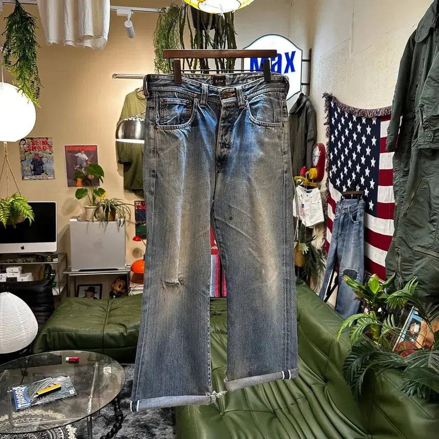 [BUNJANG] Lee Cowboy 101 Distressed Cinched Back Jeans (1930s Replica) / 29, 30s 리 카우보이 101 디스트레스드 신치백 송치탭