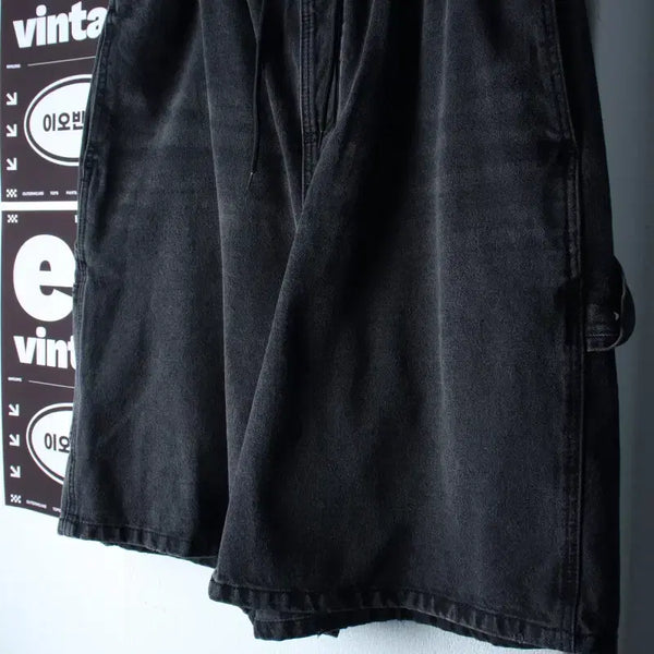 [BUNJANG] Topi Carpenter Banding Denim Shorts / (L-XL) 토피 반바지 팬츠 데님 흑청 카펜터 밴딩-P10485