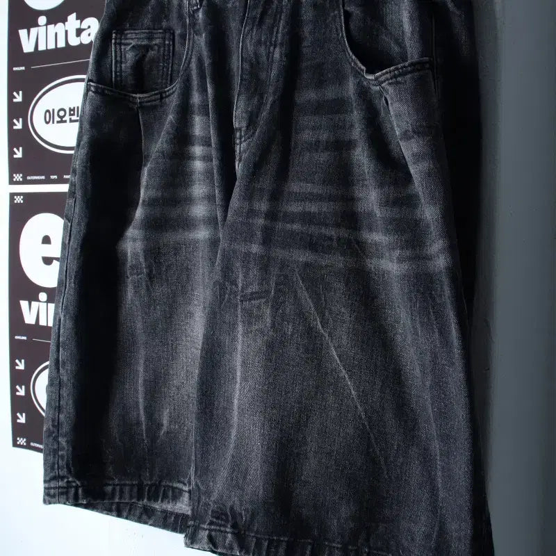 [BUNJANG] Milo Archive Bermuda Denim Shorts / (L-XL) 밀로 아카이브 반바지 팬츠 버뮤다 데님 흑청-P10493