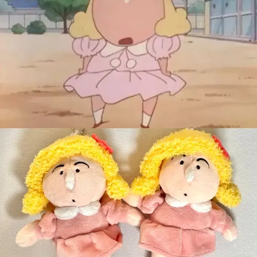 [BUNJANG] Crayon Shin-chan Megu-chan Princess Dress-Up Doll Keychain / 짱구는못말려 맹구 공주 여장 인형 키링 (새상품)