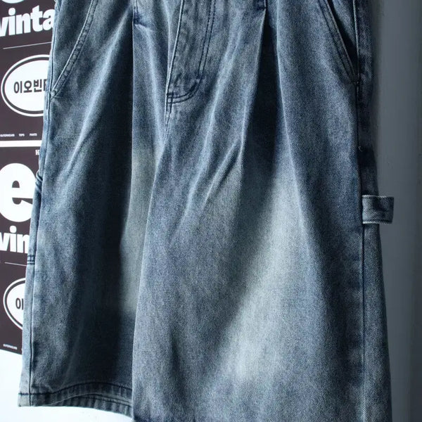 [BUNJANG] Dimitri Black Bermuda Denim Shorts / (XL-2XL) 디미트리블랙 반바지 팬츠 버뮤다 데님 청-P10495