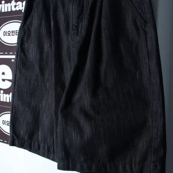 [BUNJANG] Unequal Code Bermuda Denim Shorts / (S-M) 어널러코드 반바지 팬츠 버뮤다 데님 흑청 올드스쿨-P10516