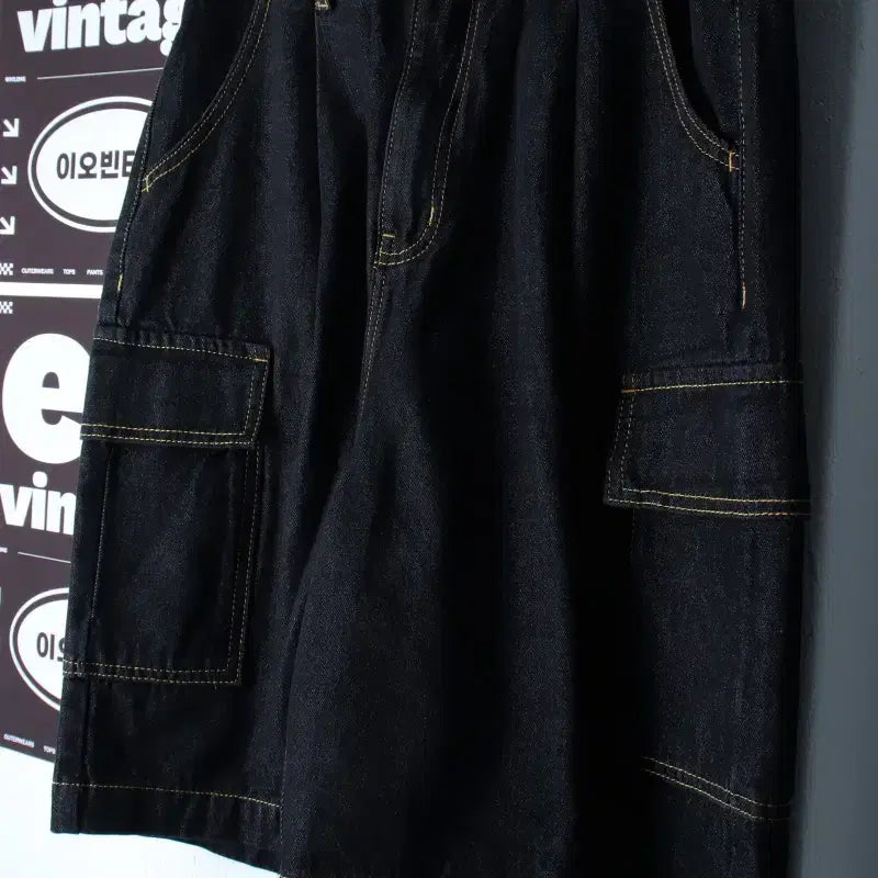 [BUNJANG] Contro Banale Bermuda Cargo Denim Shorts (L-XL) / (L-XL) 콘트로바날레 반바지 팬츠 버뮤다 카고 데님 청-P10518