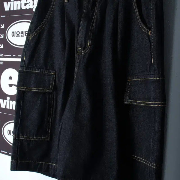 [BUNJANG] Contro Banale Bermuda Cargo Denim Shorts (L-XL) / (L-XL) 콘트로바날레 반바지 팬츠 버뮤다 카고 데님 청-P10518