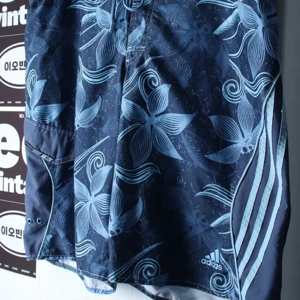 [BUNJANG] Adidas Hawaiian Blue Swim Shorts XL / (XL) 아디다스 반바지 팬츠 하와이안 블루 스윔-P10523