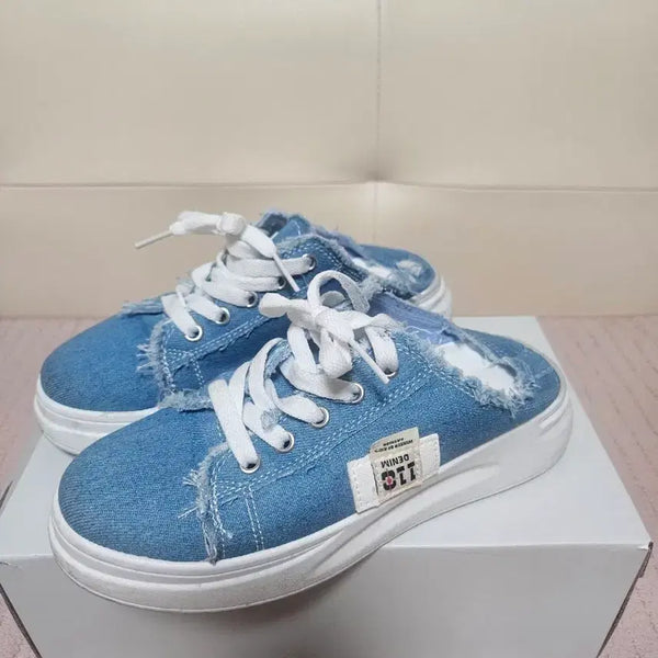 [BUNJANG] Women's Low-Top Sneakers Mules / 여성 청스니커즈 뮬운동화