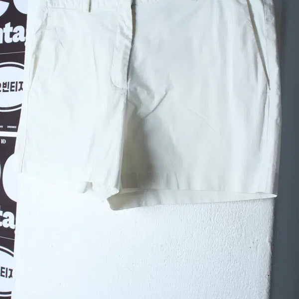 [BUNJANG] Theory White Cotton Shorts / W(L-XL) 띠어리 반바지 팬츠 화이트 면 놈코어-P10567