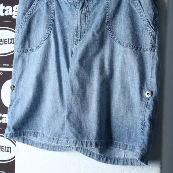 [BUNJANG] Tommy Hilfiger Chambray Wash Pocket Shorts / W(XL) 타미힐피거 반바지 팬츠 샴브레이 워싱 포켓 아메카지-P1056