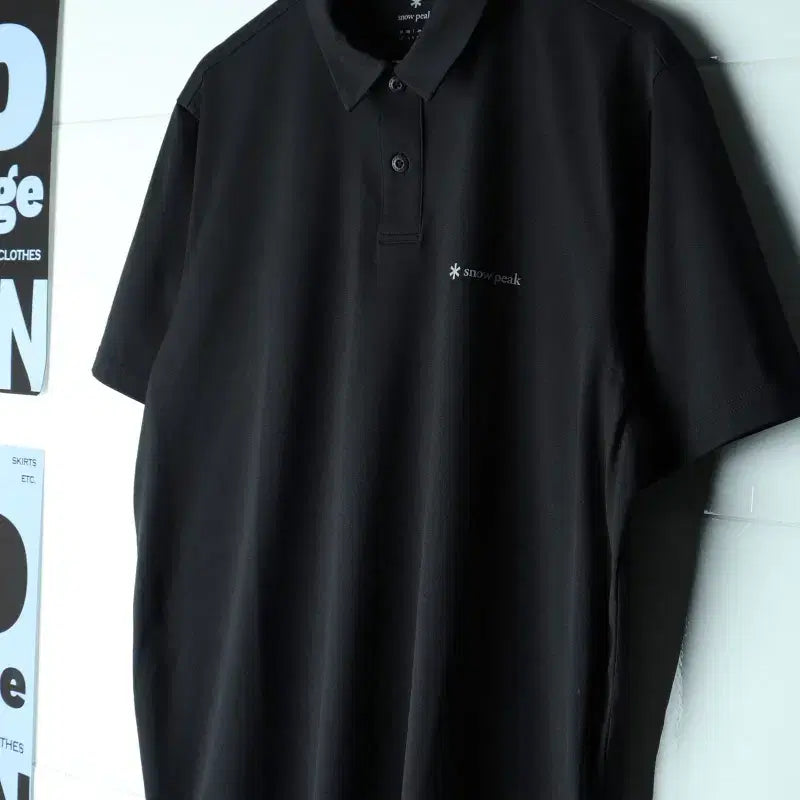 [BUNJANG] Snow Peak Short Sleeve Collar T-Shirt Charcoal / (XL-2XL) 스노우피크 반팔 카라 티셔츠 기능성 차콜-H34056