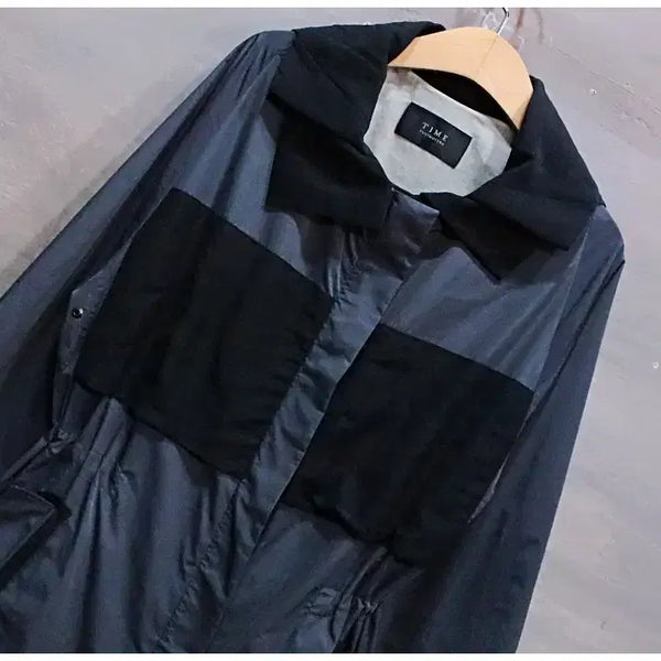 [BUNJANG] Time Waist String Windbreaker Safari Coat Women's / 타임 허리 스트링 바람막이 사파리 코트 (여성55/82-94-160)