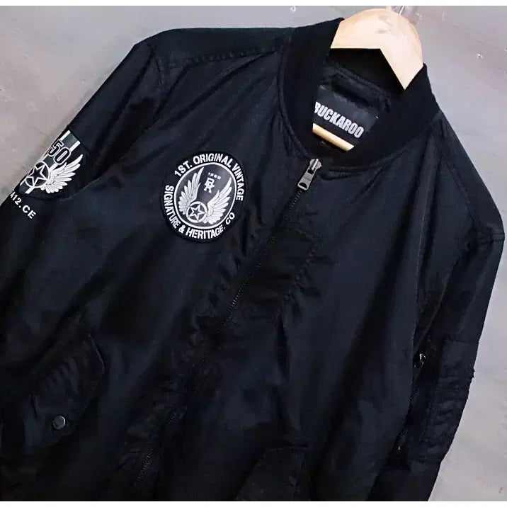 [BUNJANG] Buckaroo Wappen Decorated Nylon Stadium Jumper / 버커루 와펜 장식 나일론 스타디움 점퍼 (공용L/100)