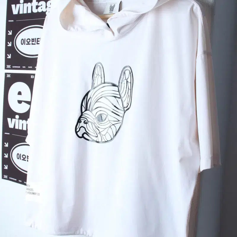 [BUNJANG] Life Work Functional Half-Sleeve T-Shirt White Poly-H34078 / (F) 라이프워크 반팔 티셔츠 후드 기능성 화이트 폴리-H34078