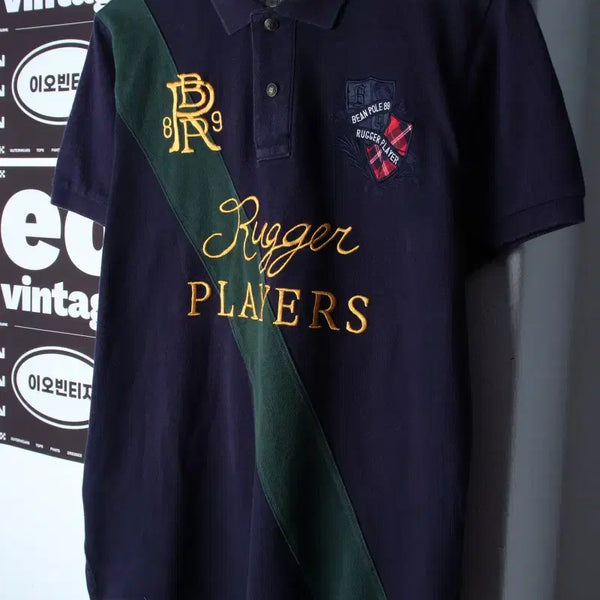 [BUNJANG] Beanpole XL Short-Sleeve Polo T-Shirt Navy / (XL) 빈폴 반팔 카라 티셔츠 럭비 네이비 에이징 치프키프-H34080