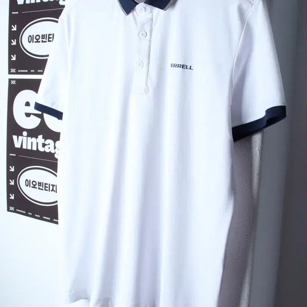 [BUNJANG] Merrell Half-Sleeve Polo T-Shirt (L-XL) Functional White Old School / (L-XL) 머렐 반팔 카라 티셔츠 기능성 화이트 올드스쿨-H34084