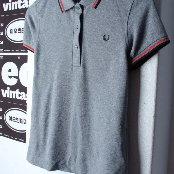 [BUNJANG] Fred Perry Small Logo Short-Sleeve Polo T-shirt Grey / W(S) 프레디페리 반팔 카라 티셔츠 스몰로고 그레이 놈코어-H34094